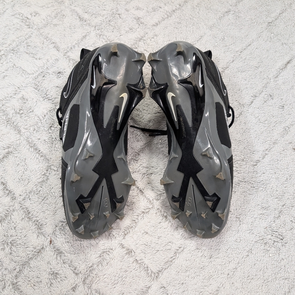 Nike Alpha Menace Pro 3 Black Iron Gray Football Cleats Mens Sz 10 CT6649-010 - Picture 7 of 7